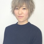 フェミニンショートアッシュブラウン